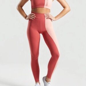 Gymshark Duo Leggings in Moroccan Brick and Peach Bellini, Women’s XS, Cute Fits